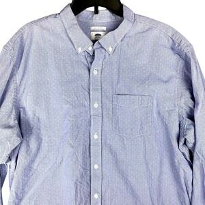 Old Navy Shirt Mens XXL‎ Blue Slim Fit Cotton Long-Sleeve Business Casual